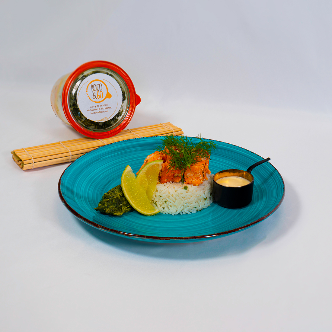 Curry de Saumon &amp; fondue d&amp;#39;épinards
